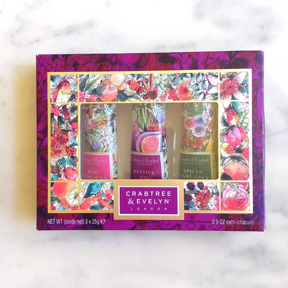 NWT. Crabtree & Evelyn London Ultra Moisturising Hand Therapy 3 Piece Gift Set.